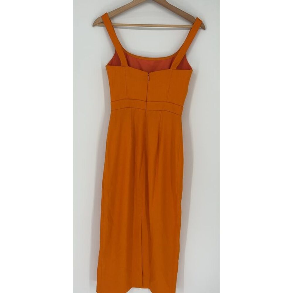 Brandon Maxwell Orange Column Dress